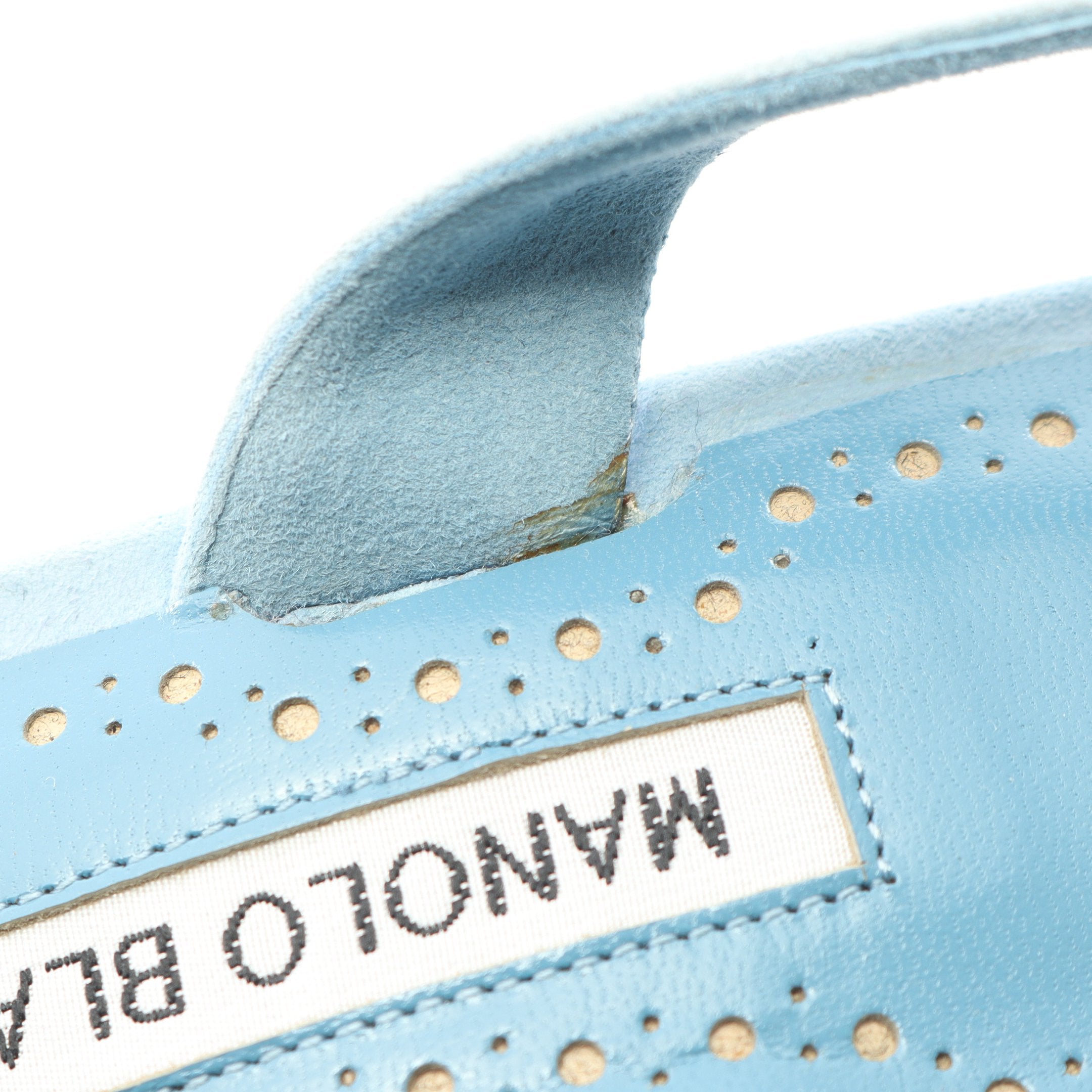 パンプス ツイード スエード ライトブルー マルチカラー マノロ