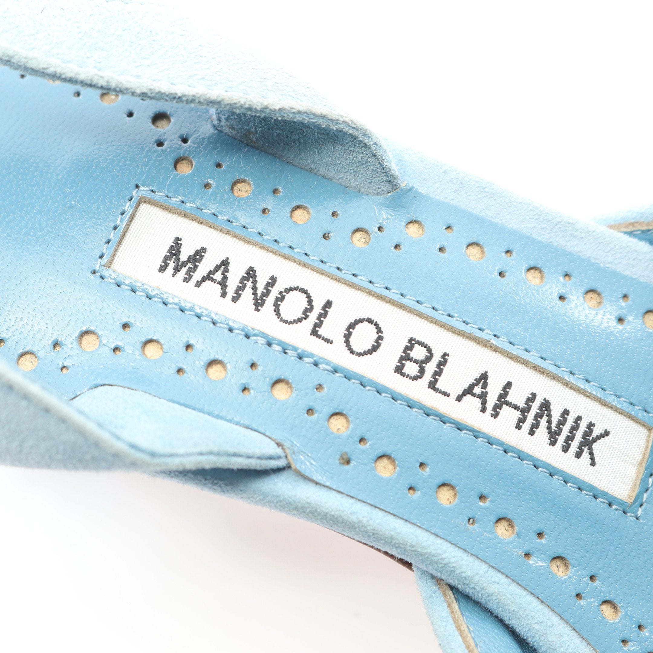 パンプス ツイード スエード ライトブルー マルチカラー マノロ