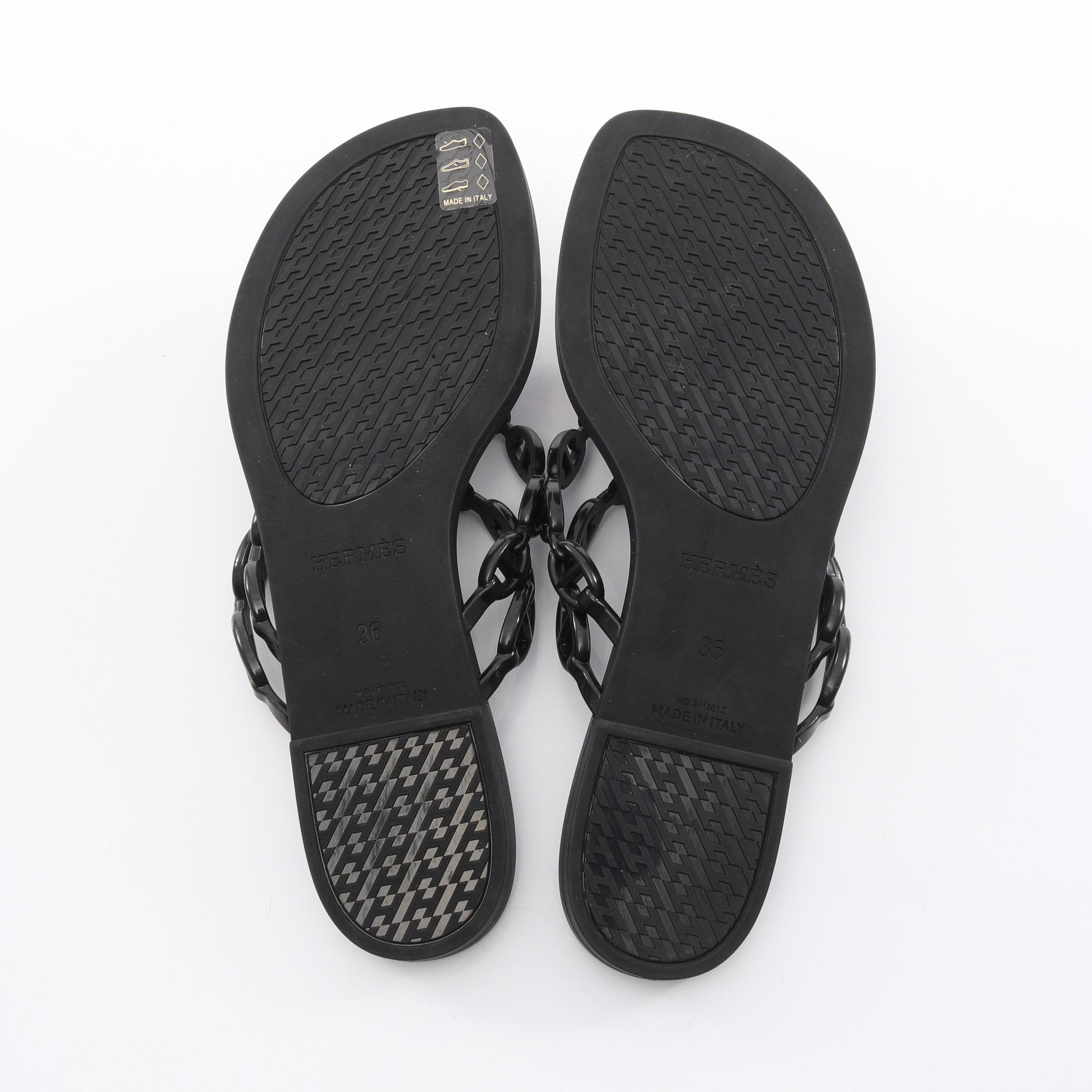 アイランド シェーヌダンクル トングサンダル ラバー ブラック