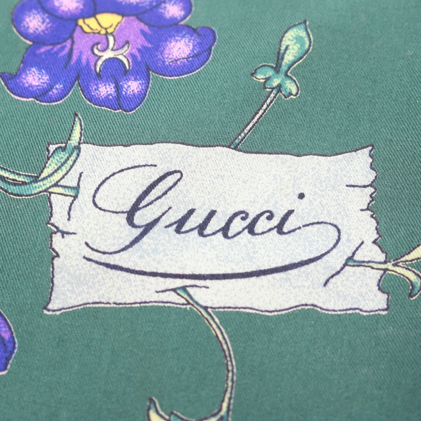 フローラ スカーフ 花柄 シルク ダークグリーン マルチカラー グッチ 財布・小物 GUCCI