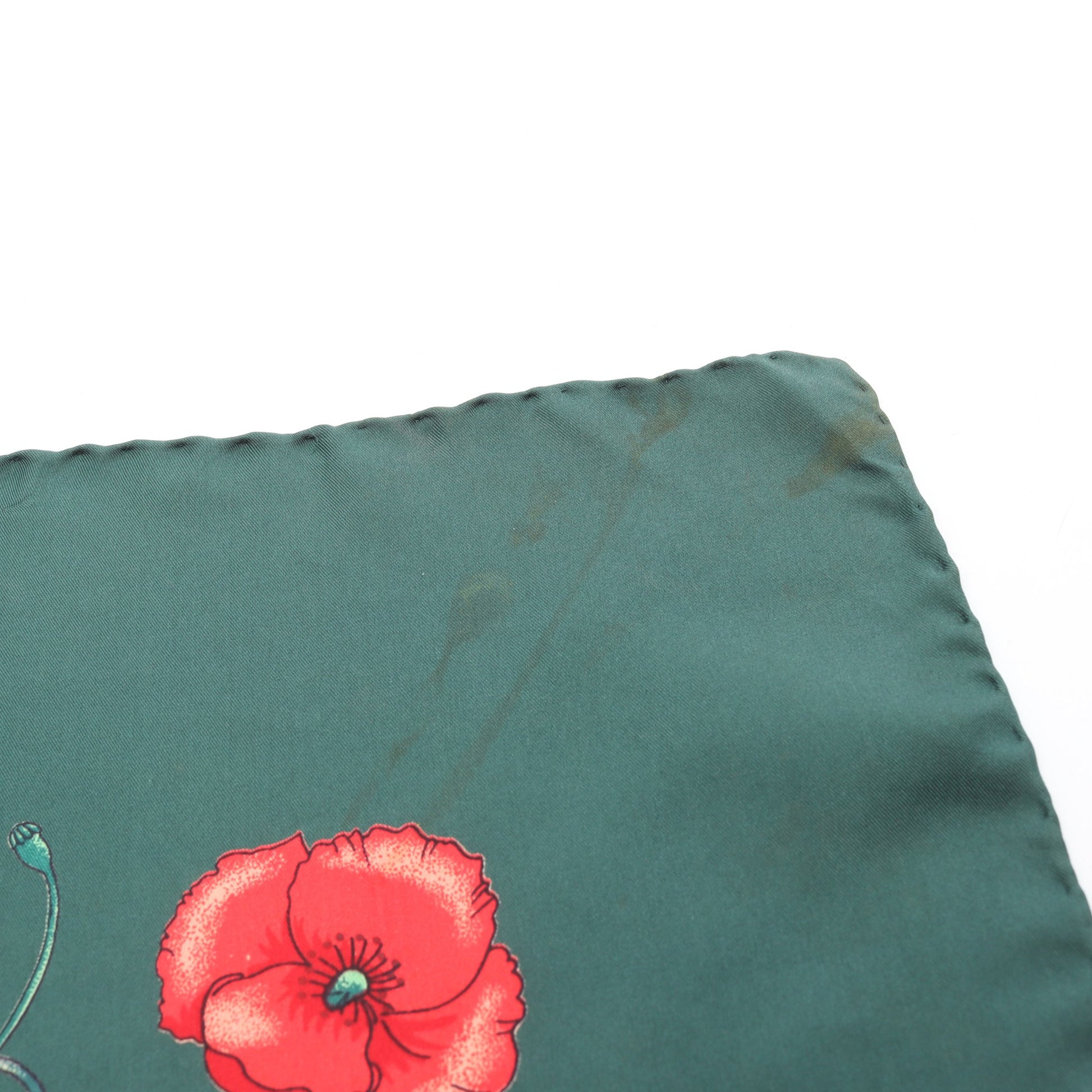 フローラ スカーフ 花柄 シルク ダークグリーン マルチカラー グッチ 財布・小物 GUCCI