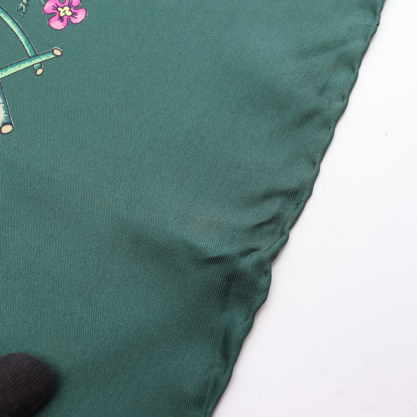 フローラ スカーフ 花柄 シルク ダークグリーン マルチカラー グッチ 財布・小物 GUCCI