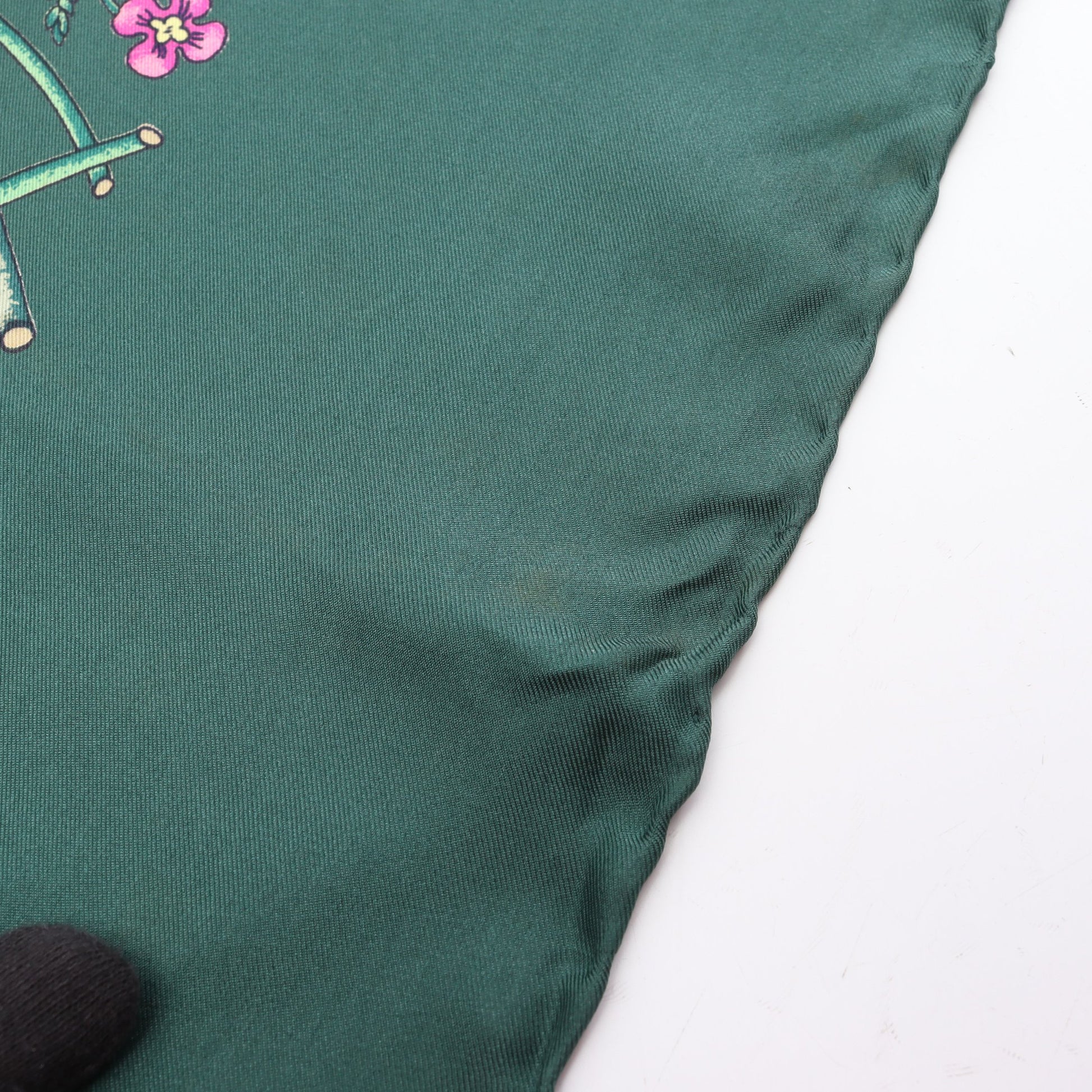 フローラ スカーフ 花柄 シルク ダークグリーン マルチカラー グッチ 財布・小物 GUCCI