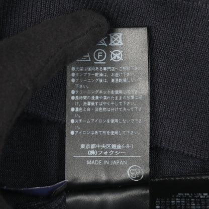 ニット 半袖 ビジュー カシミヤ シルク ネイビー フォクシー トップス FOXEY