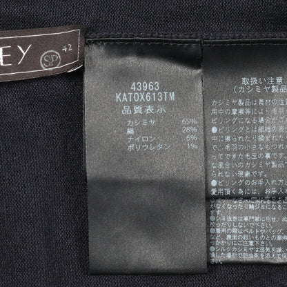 ニット 半袖 ビジュー カシミヤ シルク ネイビー フォクシー トップス FOXEY