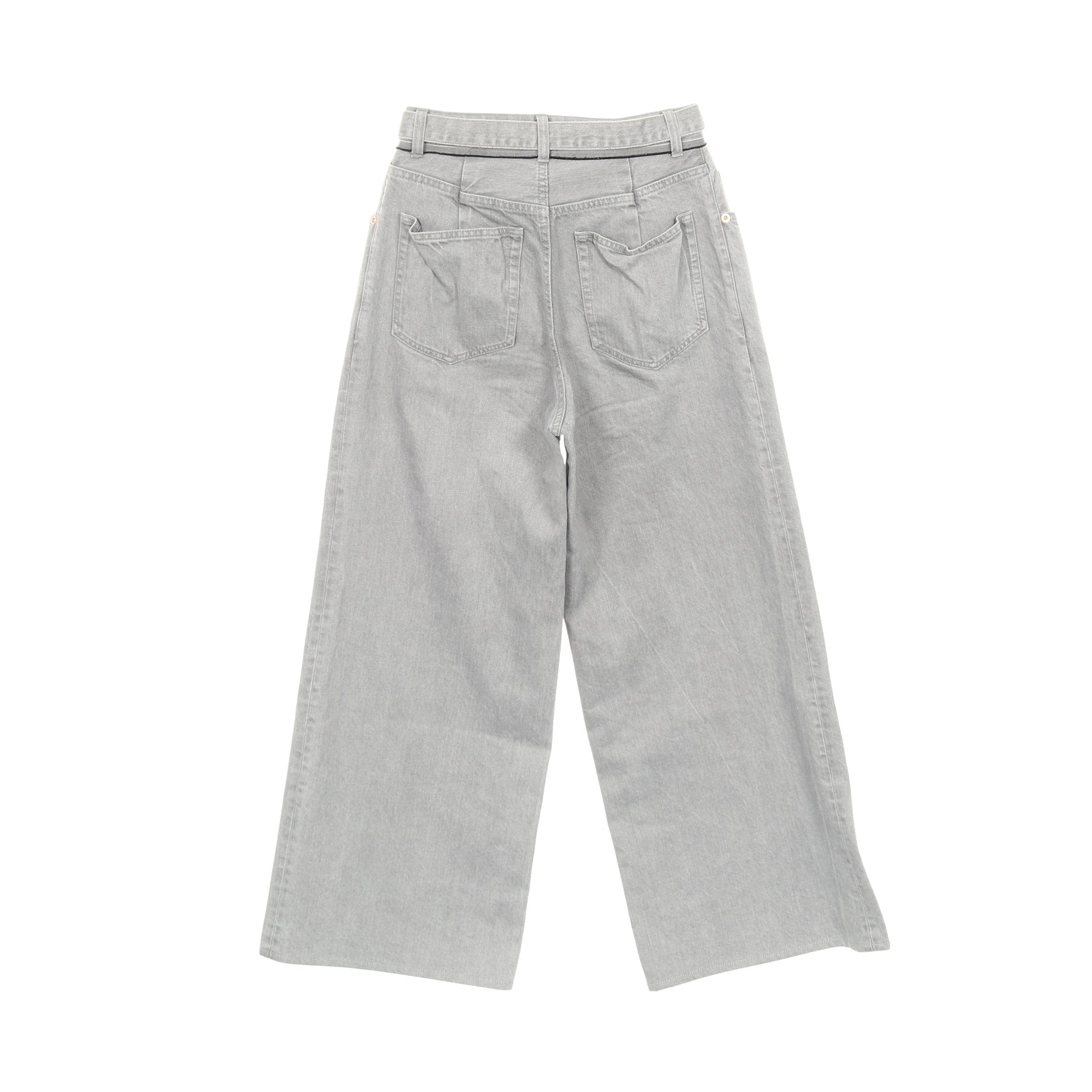 デニムパンツ ワイドパンツ コットン グレー サカイ – RECLO