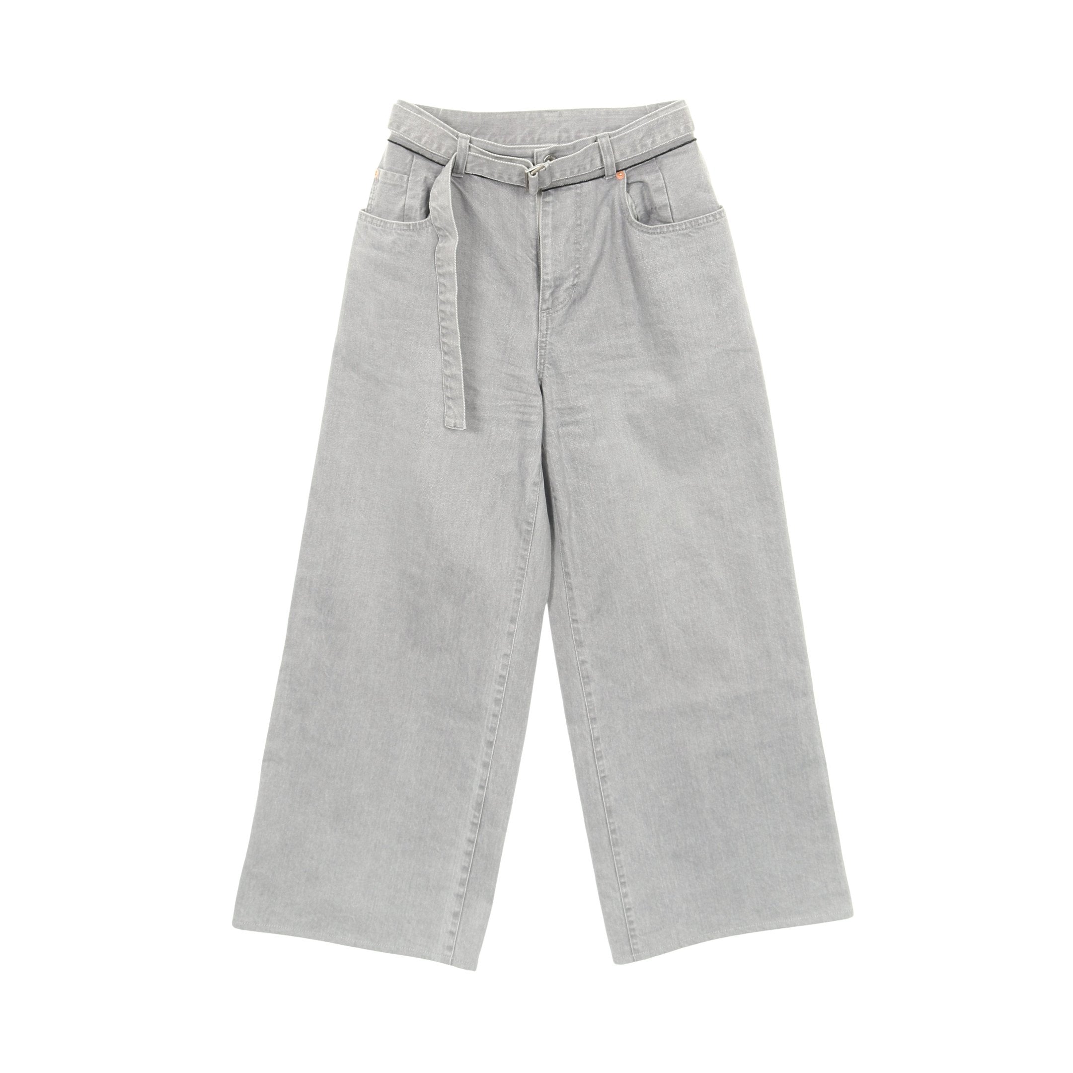 デニムパンツ ワイドパンツ コットン グレー サカイ – RECLO