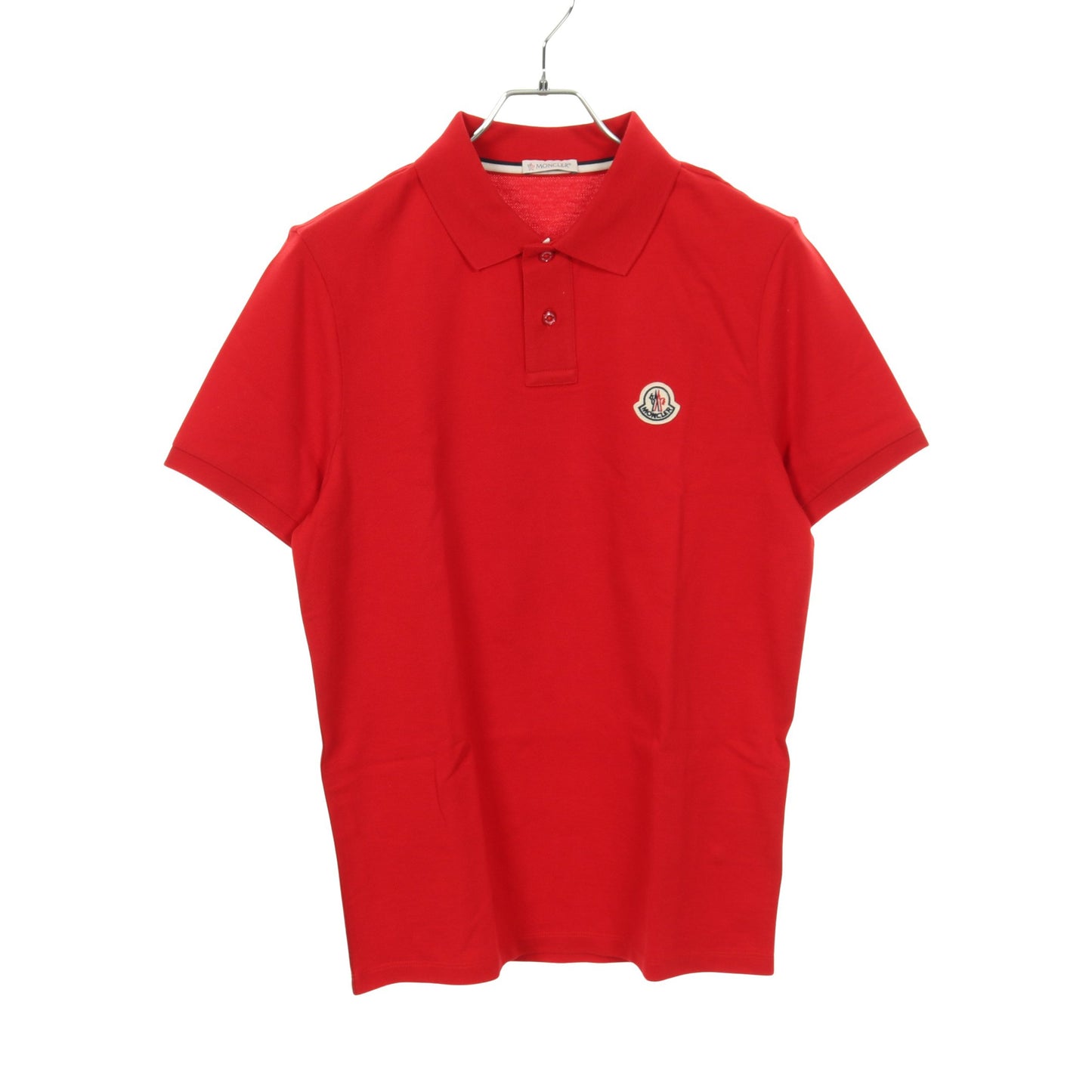 ポロシャツ 半袖 ロゴワッペン コットン レッド モンクレール トップス MONCLER