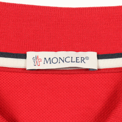 ポロシャツ 半袖 ロゴワッペン コットン レッド モンクレール トップス MONCLER