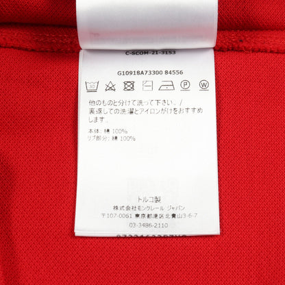 ポロシャツ 半袖 ロゴワッペン コットン レッド モンクレール トップス MONCLER