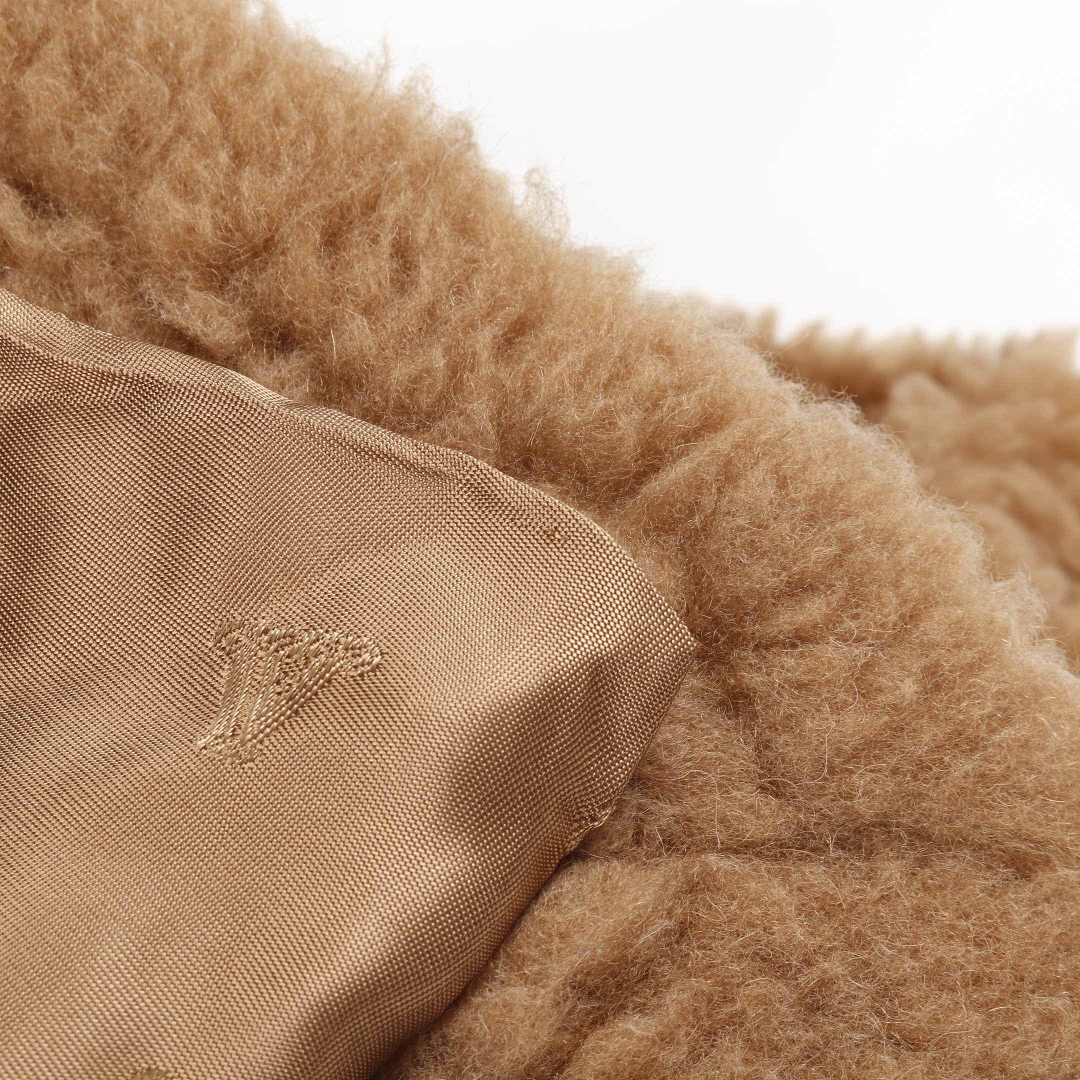 テディベア ケープ ポンチョ キャメル シルク ライトブラウン マックス