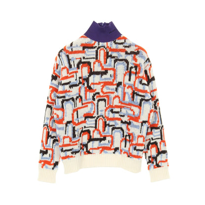 geometric motif ニット ウール カシミヤ コットン ホワイト マルチカラー プラダ トップス PRADA