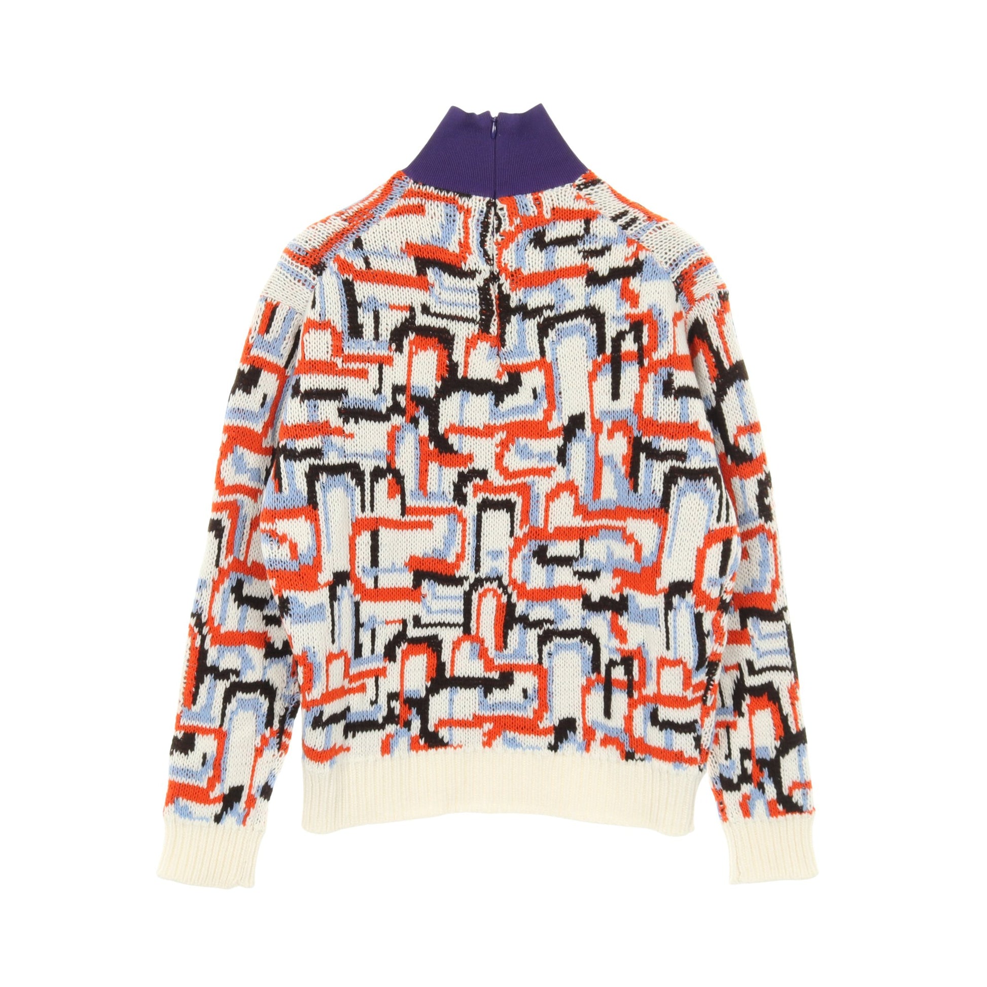 geometric motif ニット ウール カシミヤ コットン ホワイト マルチカラー プラダ トップス PRADA