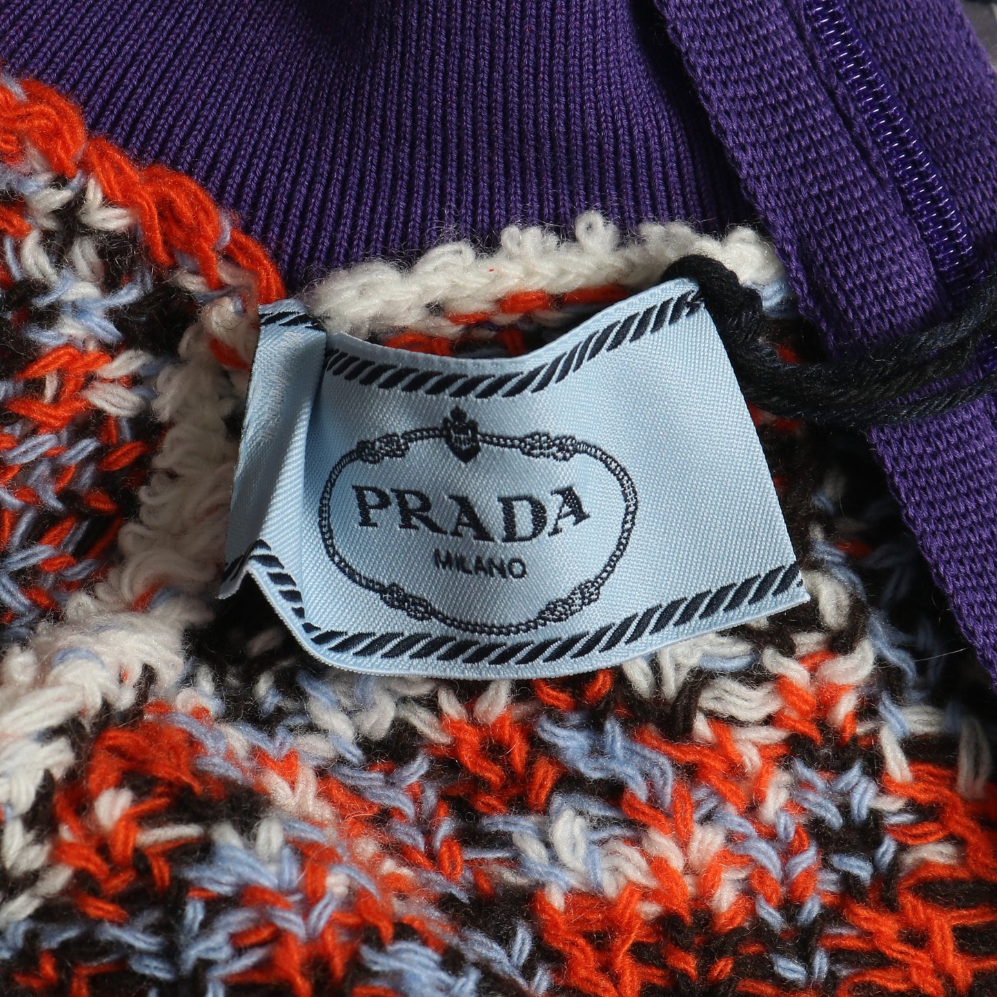 geometric motif ニット ウール カシミヤ コットン ホワイト マルチカラー プラダ トップス PRADA