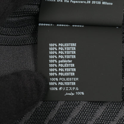 テクニカルニット スウェットシャツ トップス クルーネック ブラック グレー プラダ トップス PRADA