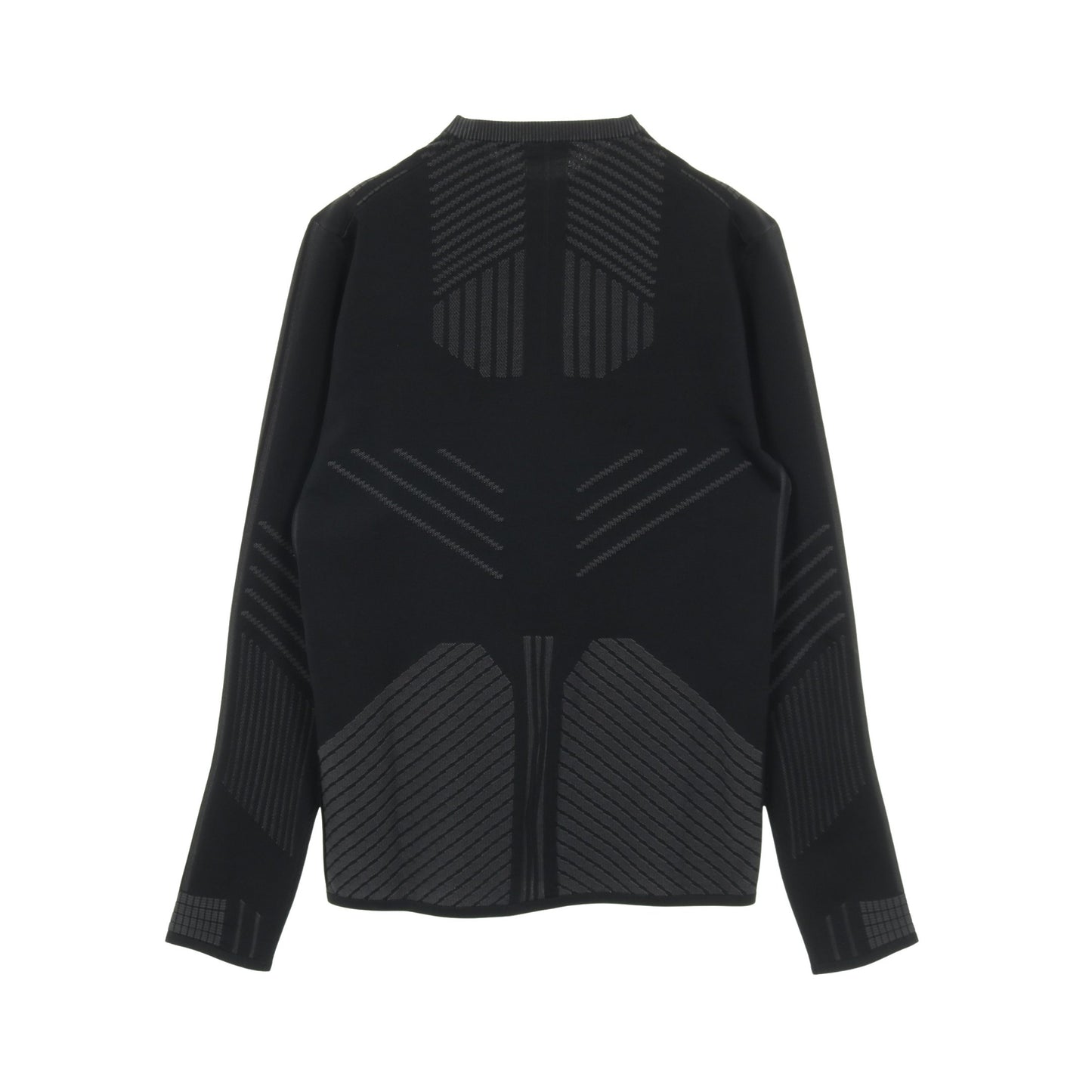テクニカルニット スウェットシャツ トップス クルーネック ブラック グレー プラダ トップス PRADA