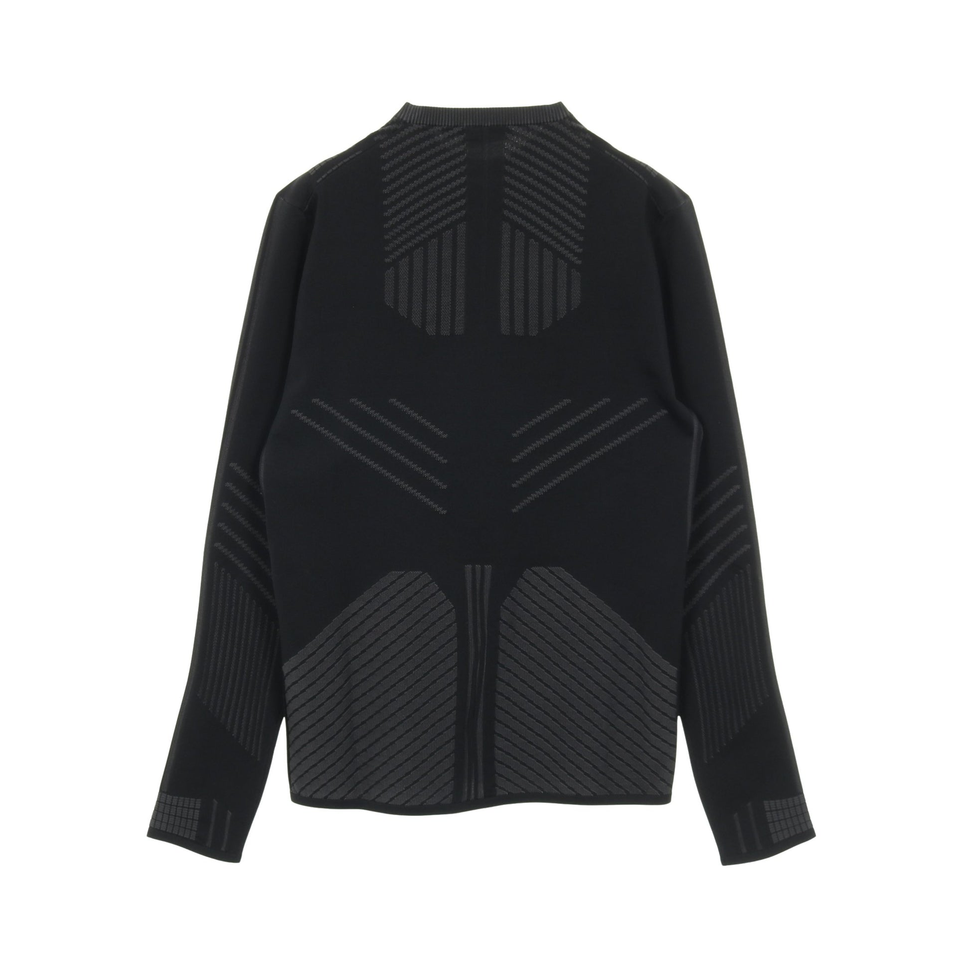 テクニカルニット スウェットシャツ トップス クルーネック ブラック グレー プラダ トップス PRADA