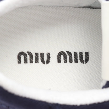スニーカー キャンバス ネイビー ミュウミュウ シューズ miu miu