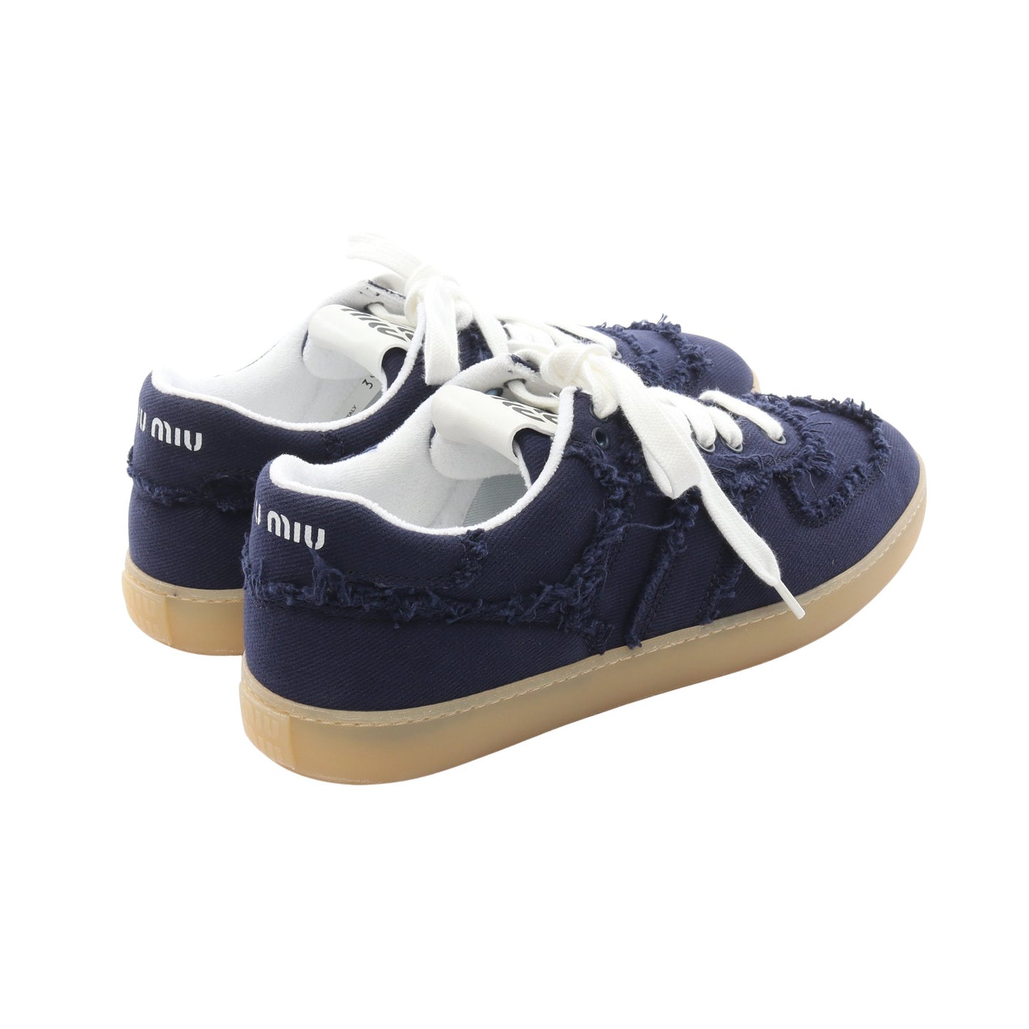 スニーカー キャンバス ネイビー ミュウミュウ シューズ miu miu