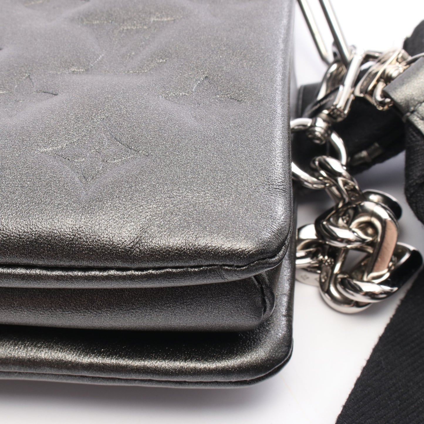 クッサンPM モノグラム アントラシット チェーンショルダーバッグ レザー ブラック 2WAY ルイヴィトン バッグ LOUIS VUITTON