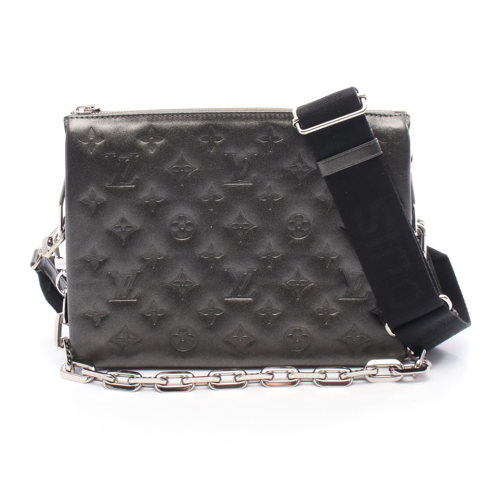 クッサンPM モノグラム アントラシット チェーンショルダーバッグ レザー ブラック 2WAY ルイヴィトン バッグ LOUIS VUITTON