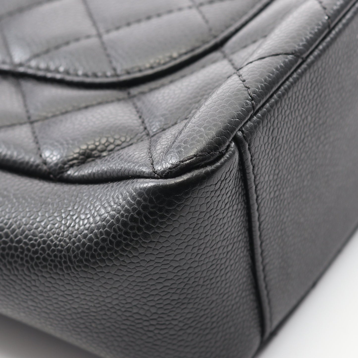 マトラッセ PST チェーンショルダーバッグ チェーントートバッグ キャビアスキン ブラック シルバー金具 シャネル バッグ CHANEL