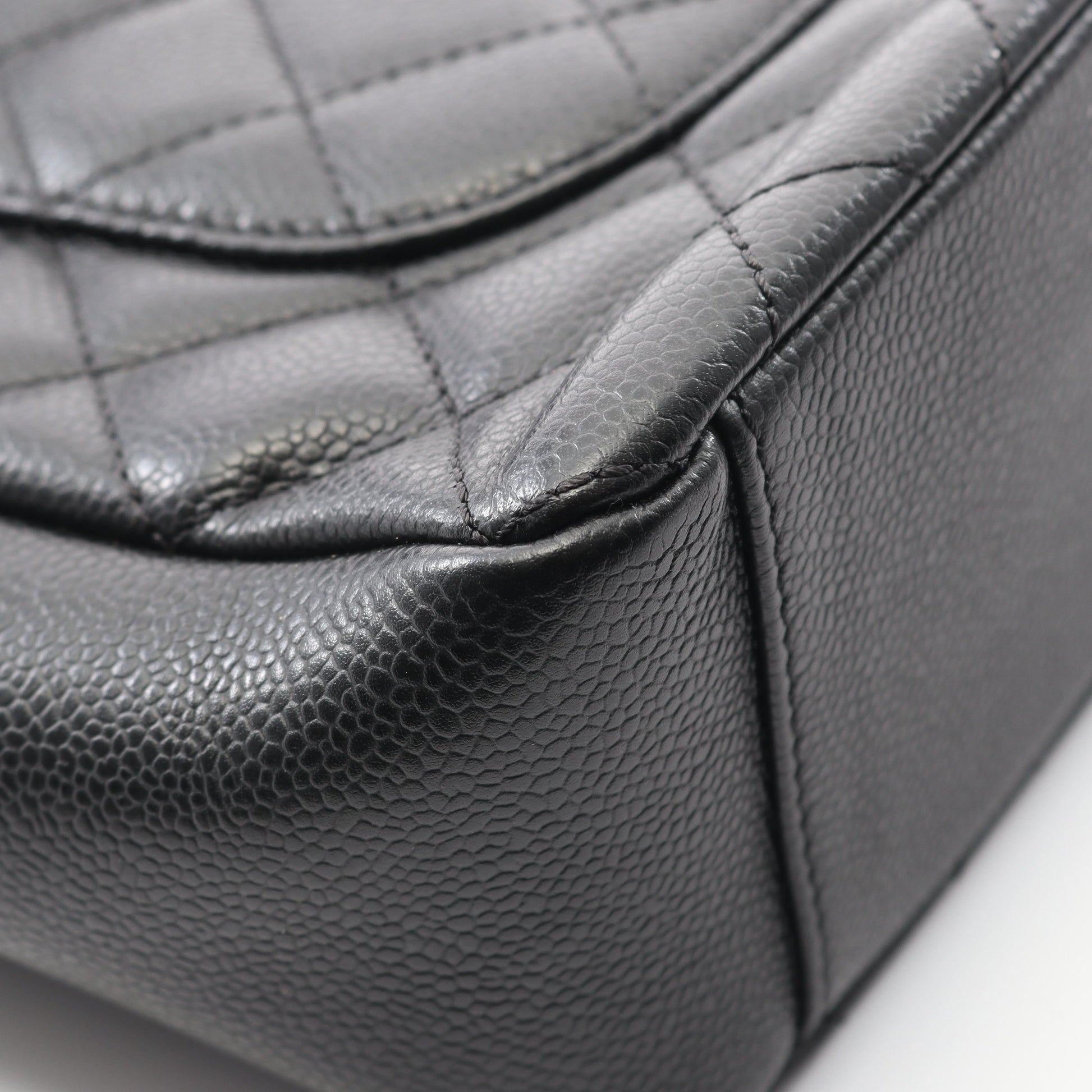 マトラッセ PST チェーンショルダーバッグ チェーントートバッグ キャビアスキン ブラック シルバー金具 シャネル バッグ CHANEL
