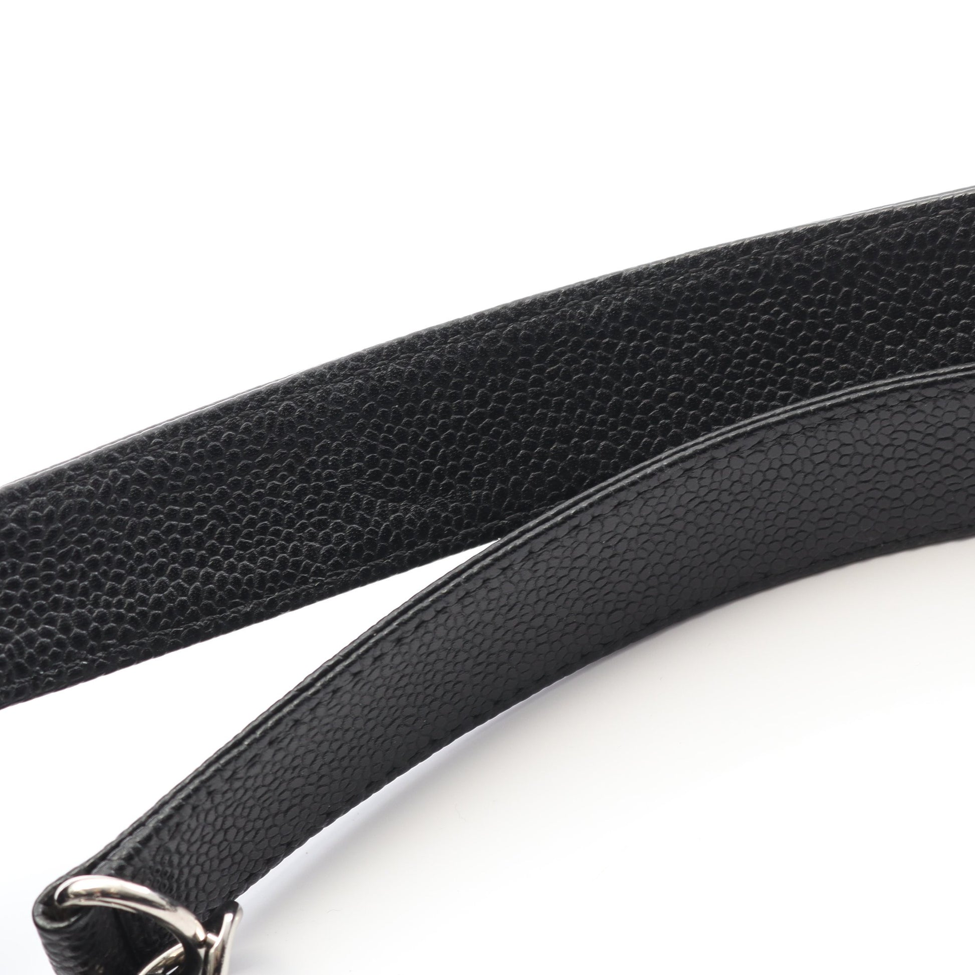 マトラッセ PST チェーンショルダーバッグ チェーントートバッグ キャビアスキン ブラック シルバー金具 シャネル バッグ CHANEL