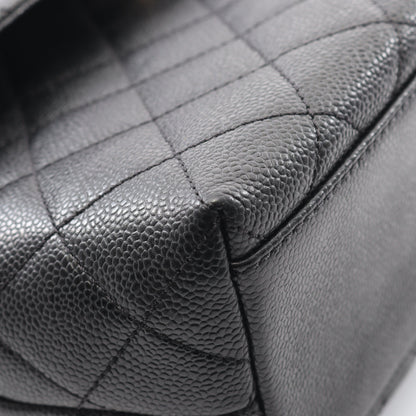 マトラッセ ハンドバッグ キャビアスキン ブラック ゴールド金具 シャネル バッグ CHANEL