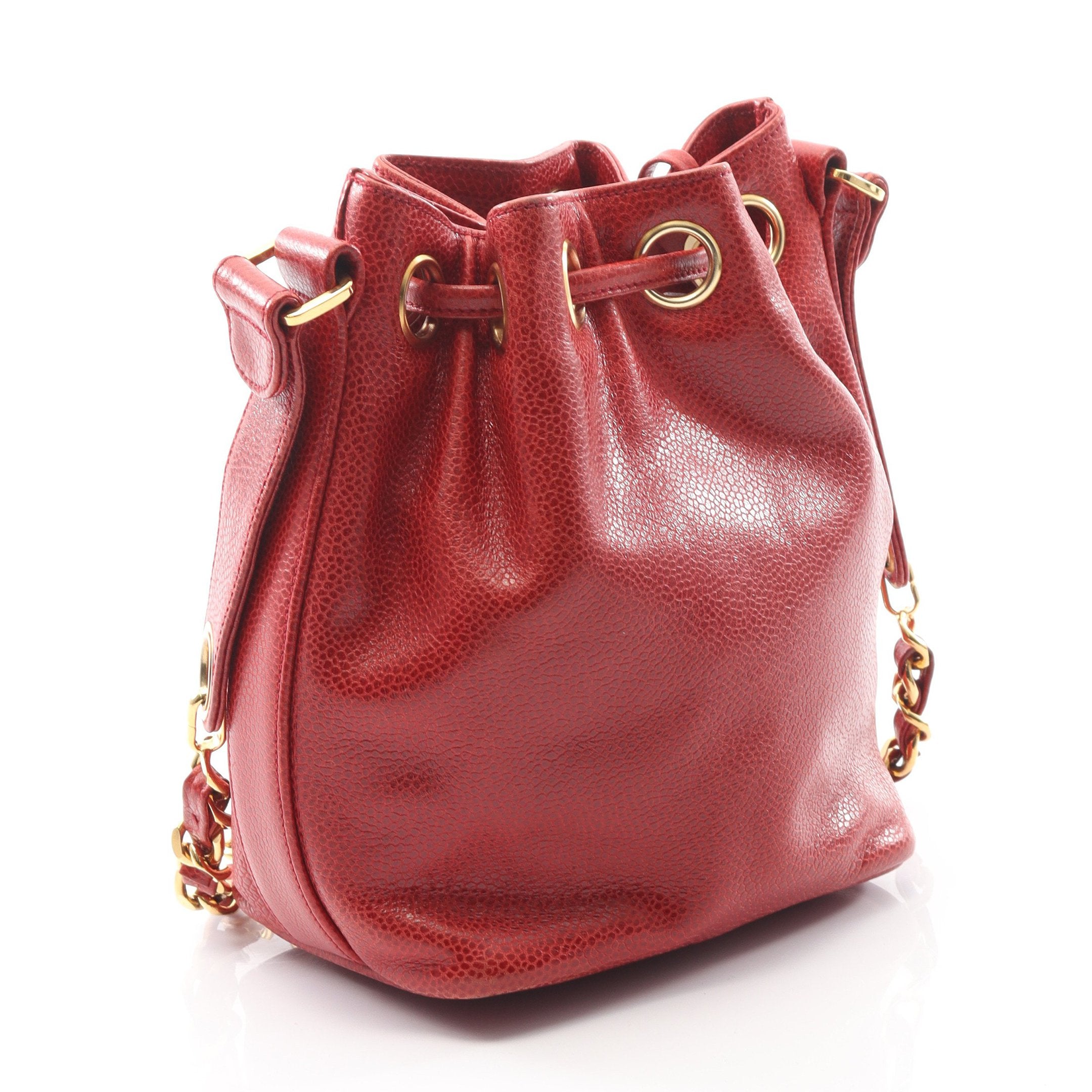 [鑑定済] シャネルCHANELココマーク 巾着チェーン ショルダーバッグ 鑑定済] シャネルCHANELココマーク 巾着チェーン ショルダーバッグ