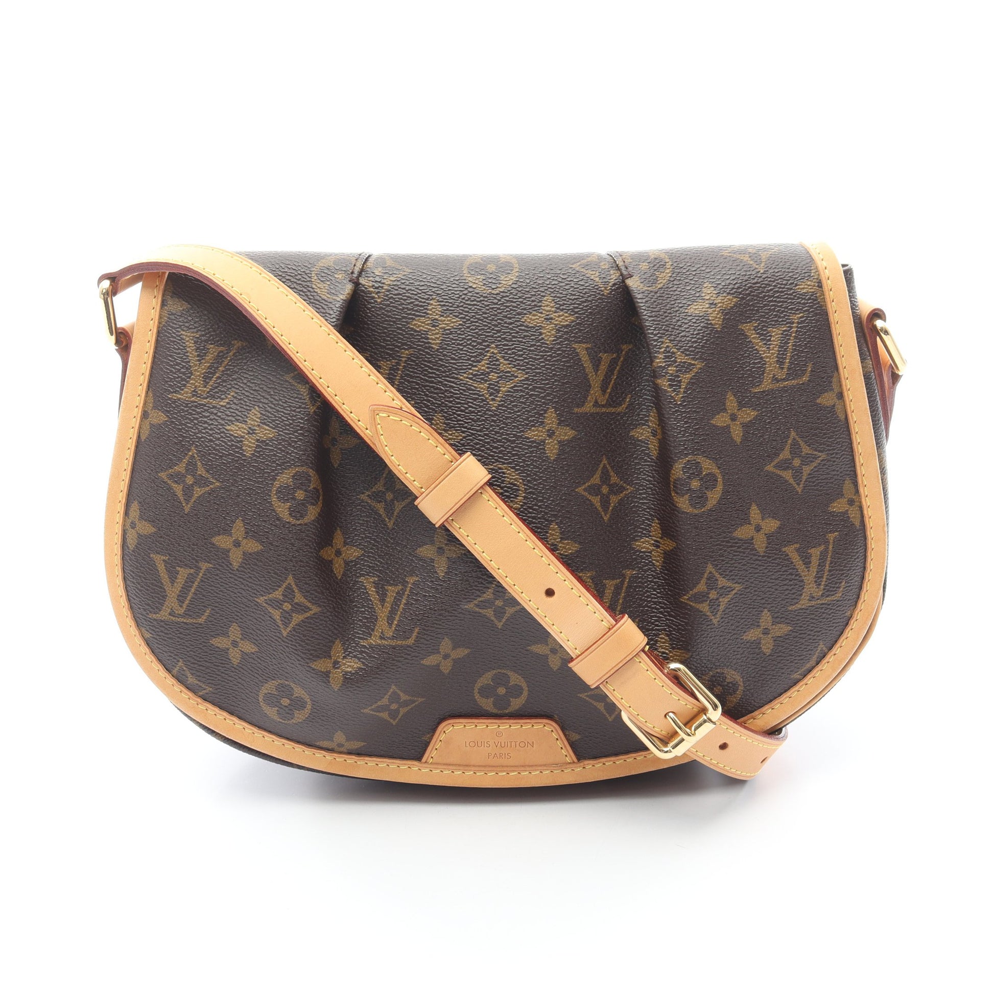 メニルモンタンPM モノグラム ショルダーバッグ PVC レザー ブラウン ルイヴィトン バッグ LOUIS VUITTON