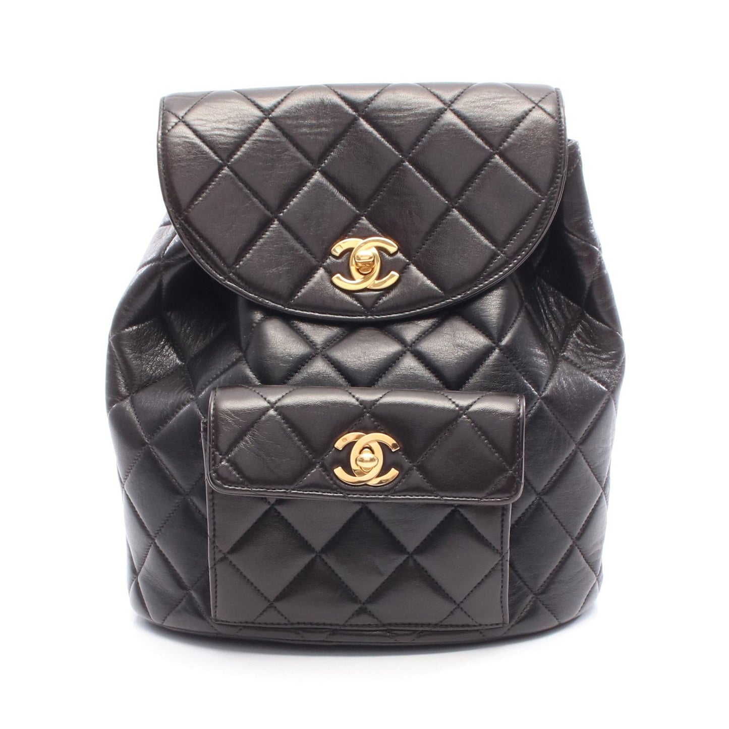 マトラッセ バックパック リュックサック ラムスキン ブラック ゴールド金具 シャネル バッグ CHANEL