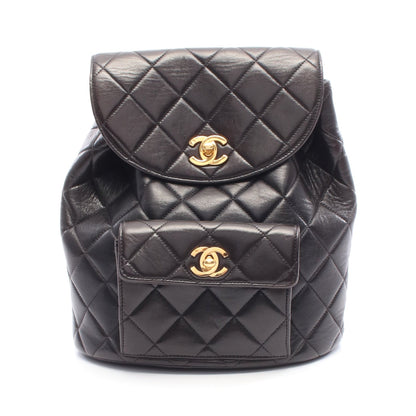 マトラッセ バックパック リュックサック ラムスキン ブラック ゴールド金具 シャネル バッグ CHANEL