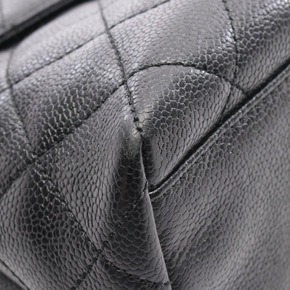 マトラッセ ハンドバッグ キャビアスキン ブラック ゴールド金具 シャネル バッグ CHANEL
