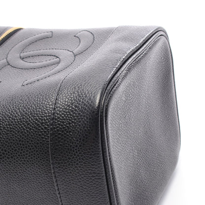ココマーク ハンドバッグ バニティバッグ キャビアスキン ブラック ゴールド金具 シャネル バッグ CHANEL