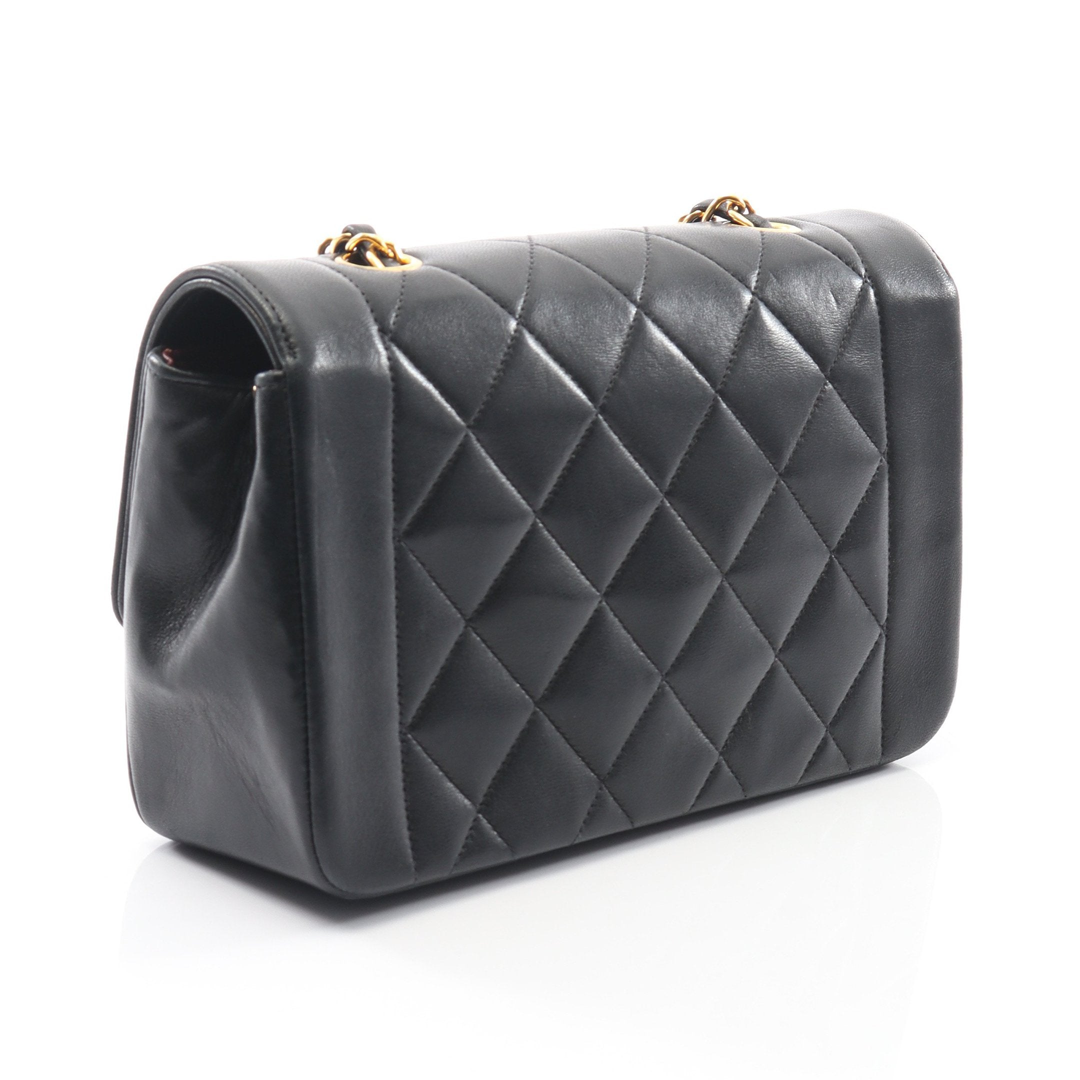 マトラッセ ダイアナフラップ チェーンショルダーバッグ ラムスキン