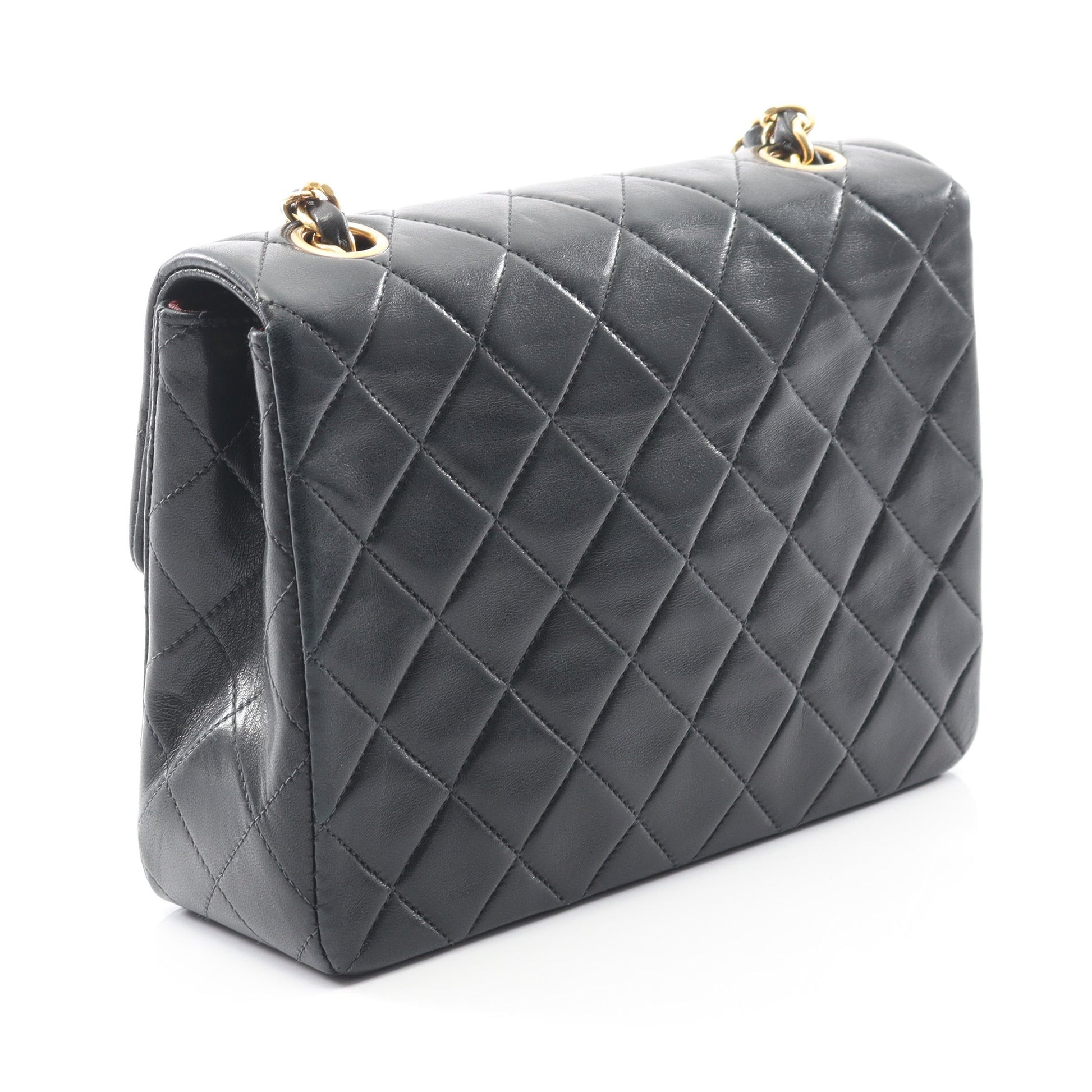 ミニマトラッセ20 チェーンショルダーバッグ ラムスキン ブラック ゴールド金具 ヴィンテージ シャネル バッグ CHANEL