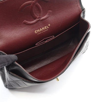 マトラッセ Wフラップ Wチェーンショルダーバッグ ラムスキン ブラック ゴールド金具 シャネル バッグ CHANEL