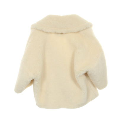 TEDDY テディベア アイコン コート アルパカ ウール シルク オフホワイト マックスマーラ アウター Max Mara