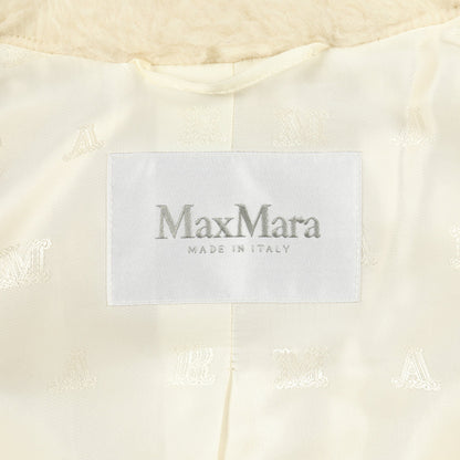 TEDDY テディベア アイコン コート アルパカ ウール シルク オフホワイト マックスマーラ アウター Max Mara
