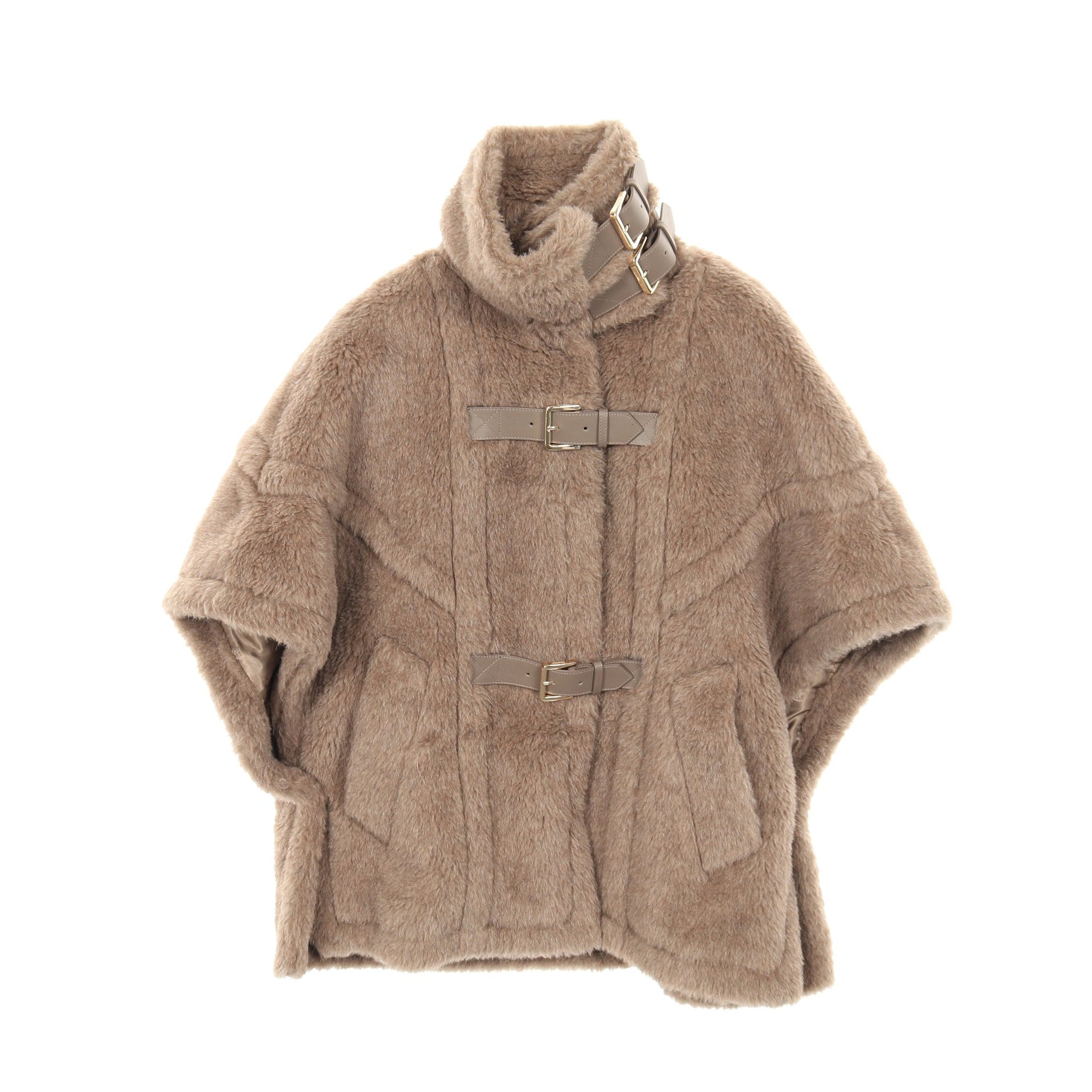 テディベア ケープ ケープ ポンチョ アルパカ カシミヤ ブラウン  