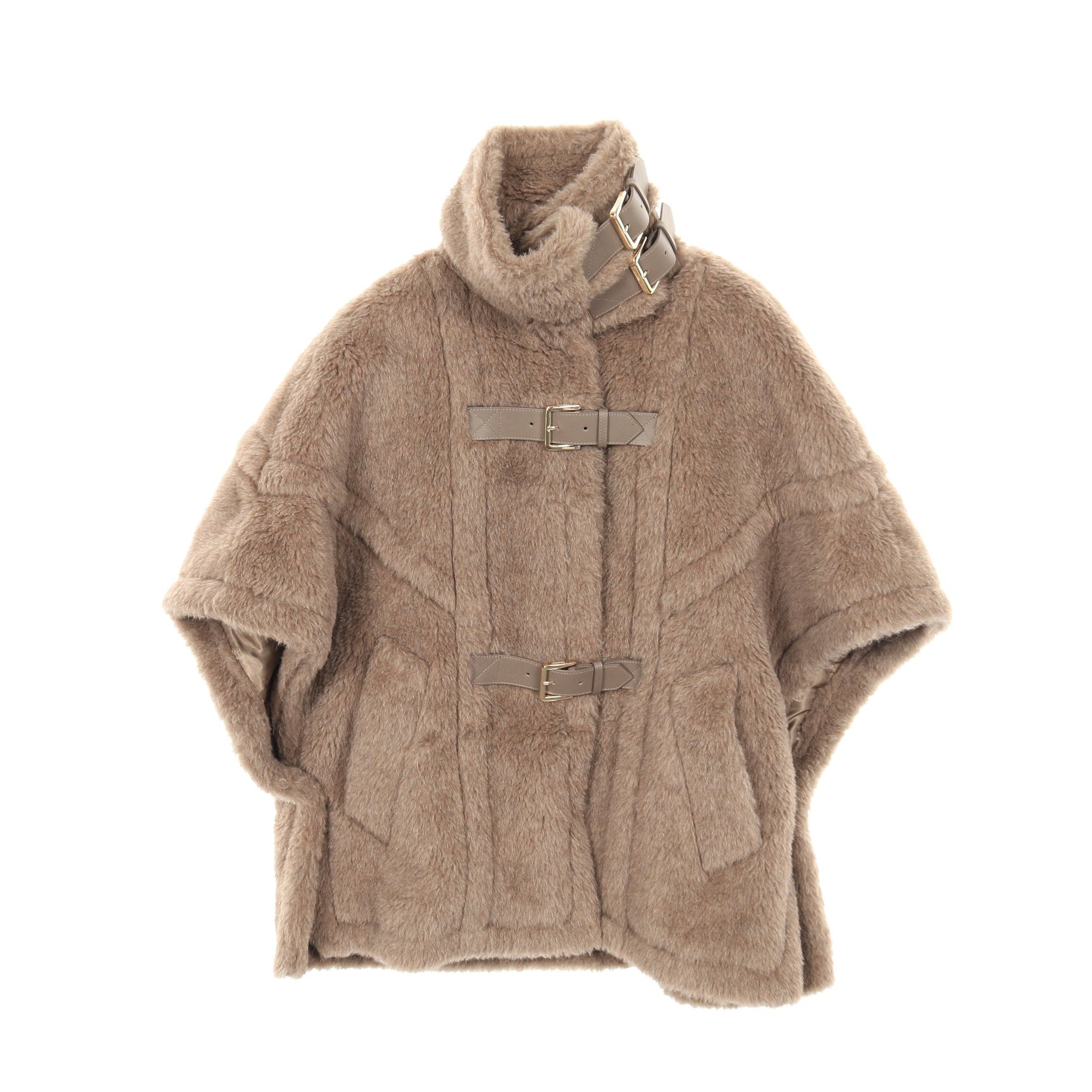 テディベア ケープ ケープ ポンチョ アルパカ カシミヤ ブラウン  