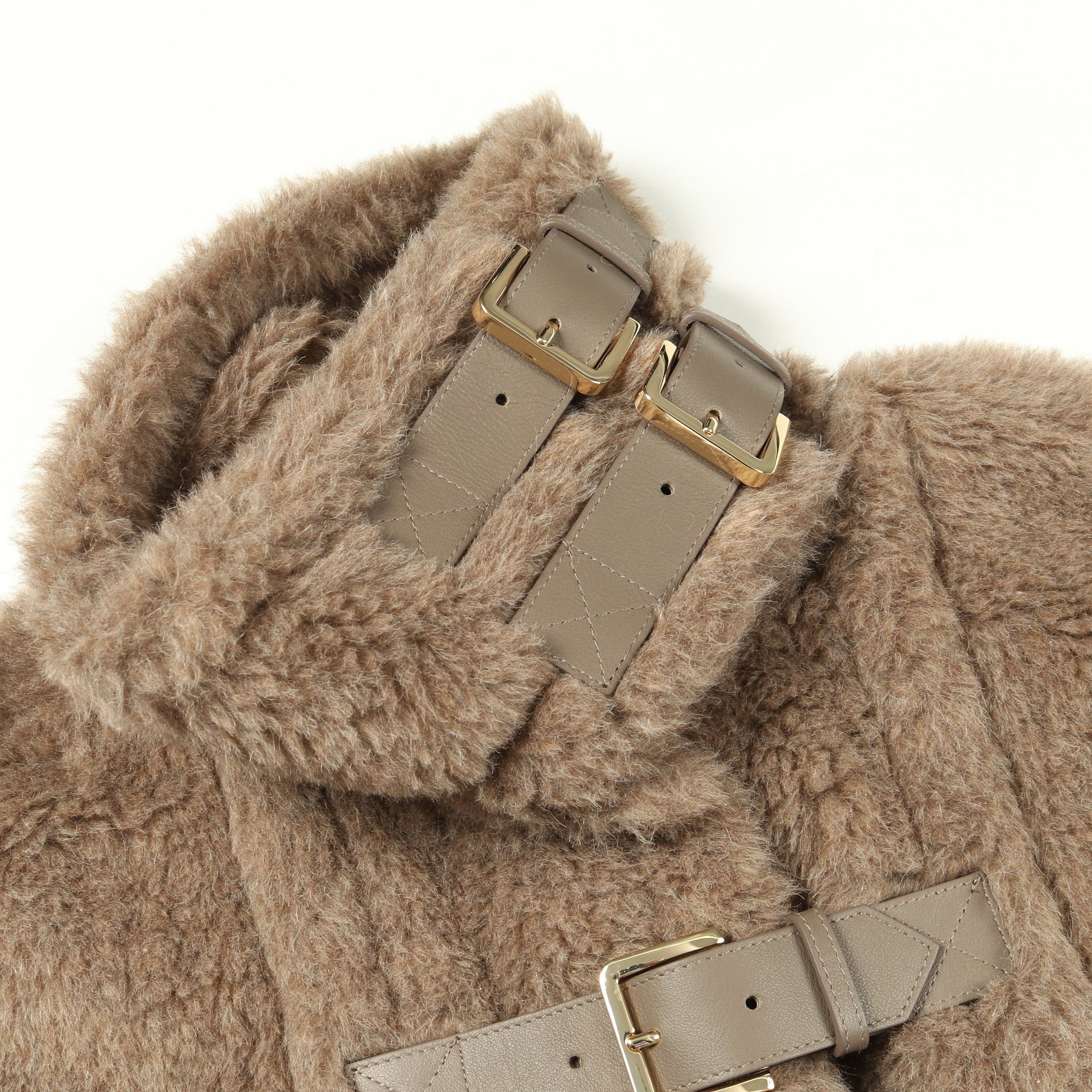 テディベア ケープ ケープ ポンチョ アルパカ カシミヤ ブラウン  