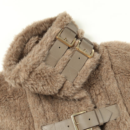 テディベア ケープ ケープ ポンチョ アルパカ カシミヤ ブラウン マックスマーラ アウター Max Mara