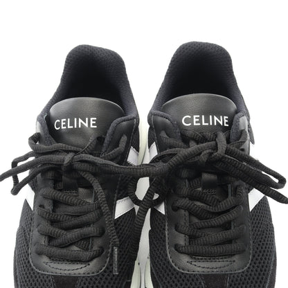 ランナー スニーカー ファブリック レザー スエード ブラック ホワイト セリーヌ シューズ CELINE