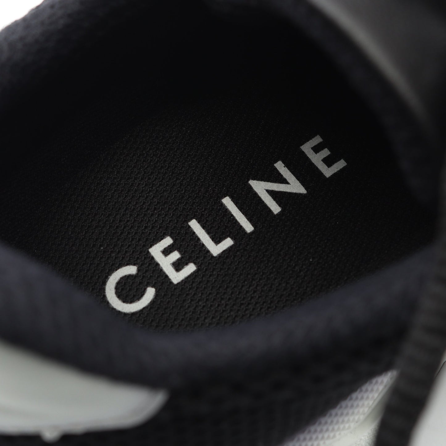 ランナー スニーカー ファブリック レザー スエード ブラック ホワイト セリーヌ シューズ CELINE