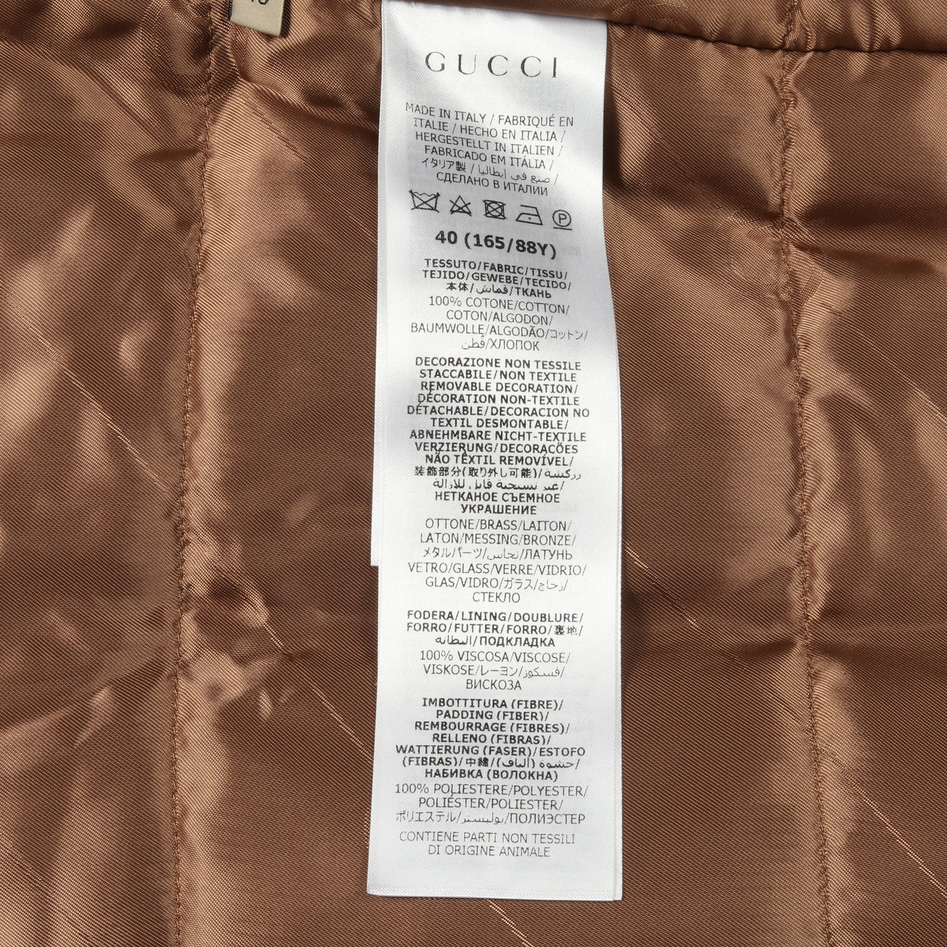 WASHED ORGANIC DENIM SHIRT デニムジャケット コットン インディゴブルー グッチ アウター GUCCI
