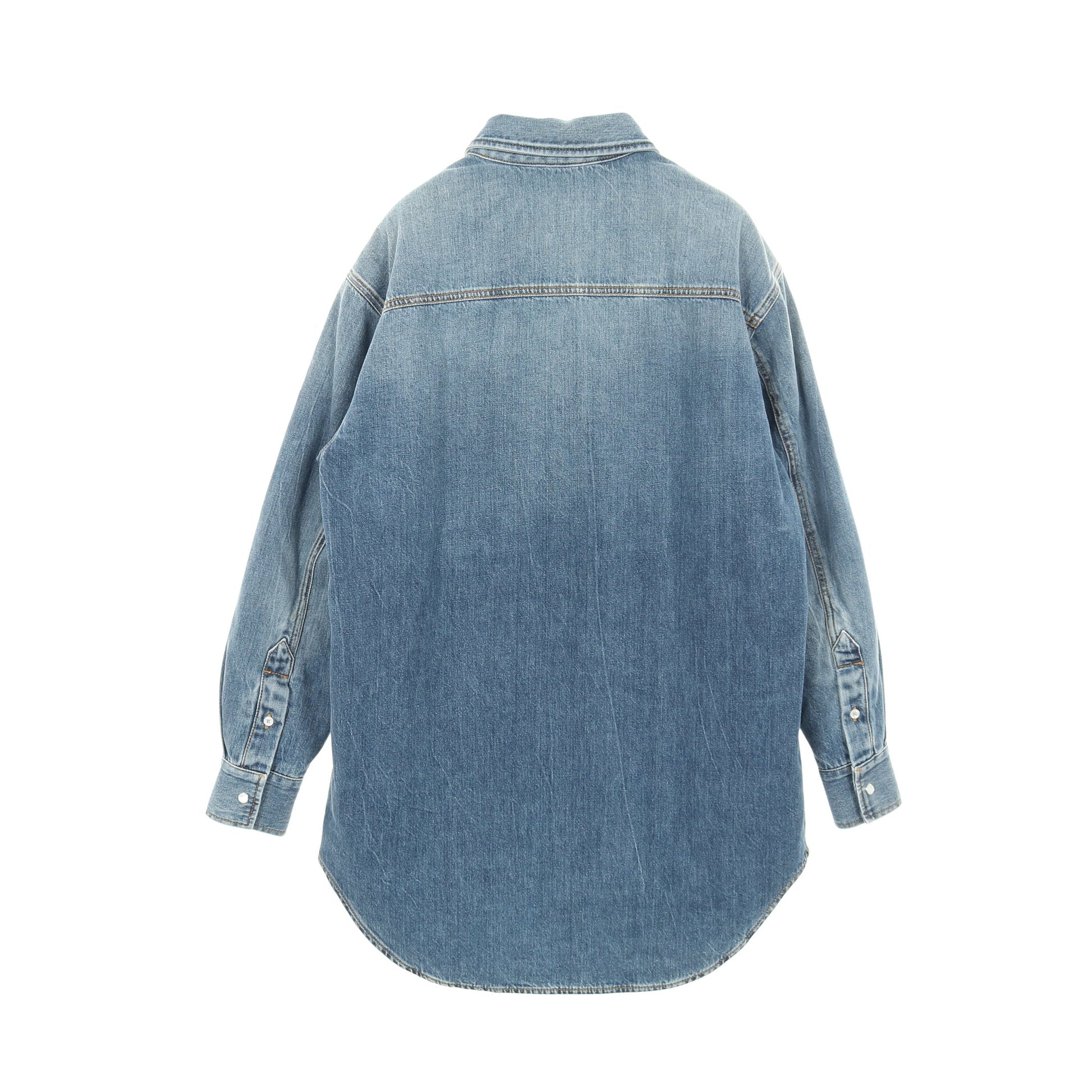 WASHED ORGANIC DENIM SHIRT デニムジャケット コットン インディゴブルー グッチ アウター GUCCI