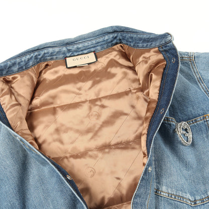WASHED ORGANIC DENIM SHIRT デニムジャケット コットン インディゴブルー グッチ アウター GUCCI