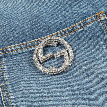 WASHED ORGANIC DENIM SHIRT デニムジャケット コットン インディゴブルー グッチ アウター GUCCI